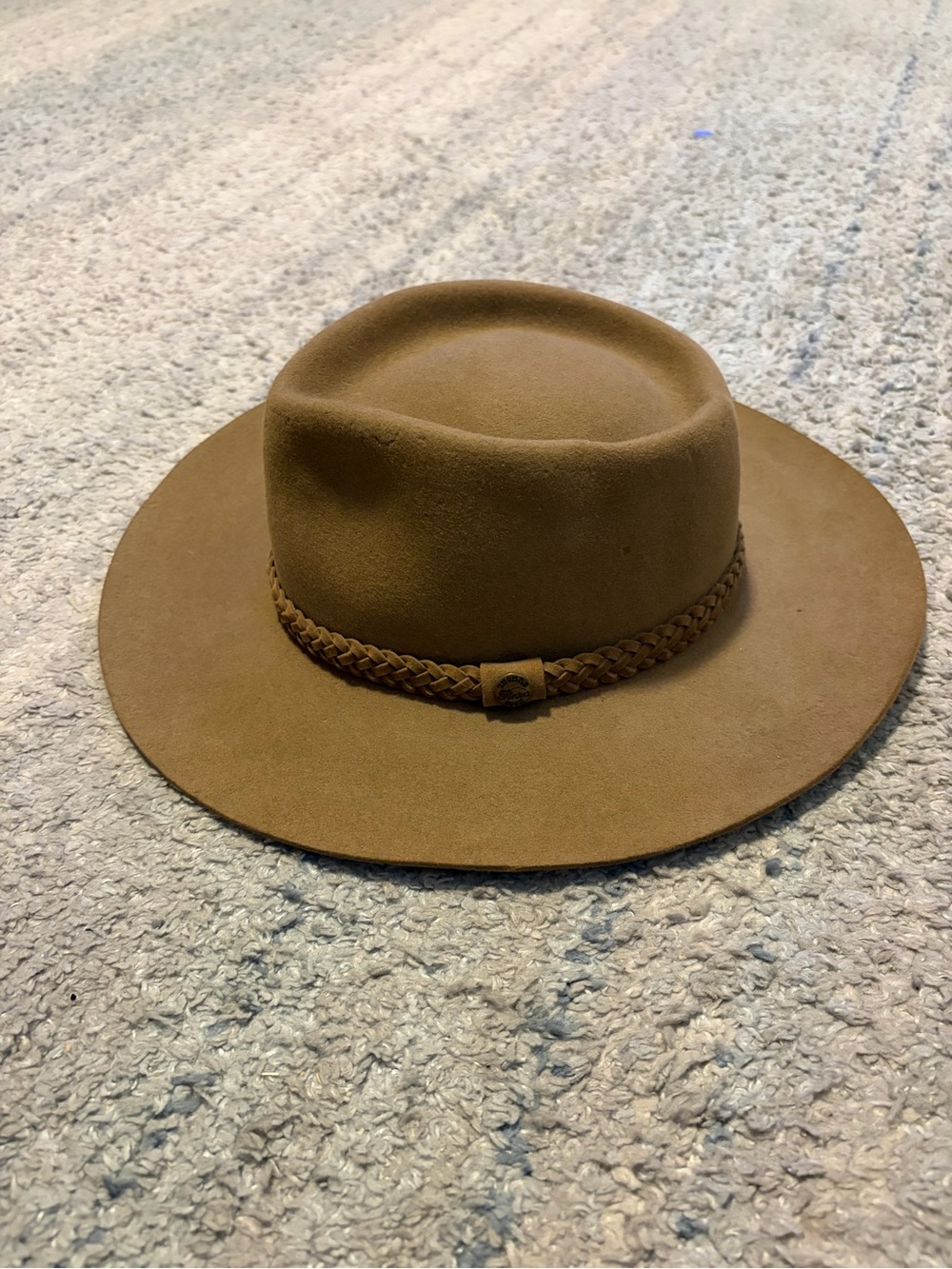 Vintage Thomas Cook True Blue Rabbit Fur Felt Outback Hat 7.5 61 Man